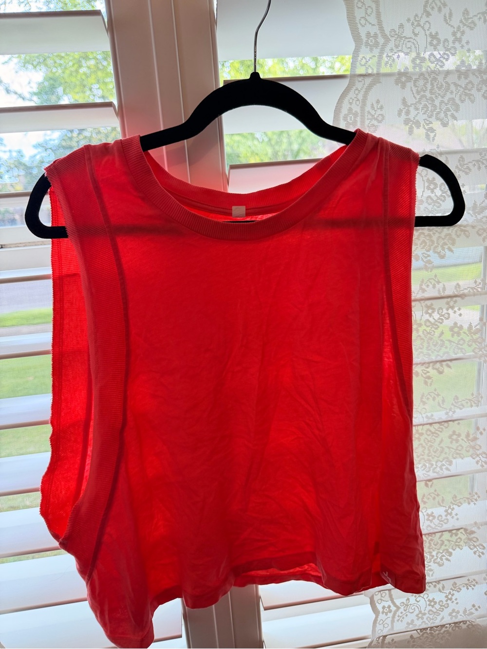 Sleeveless Red Women's Tank Top